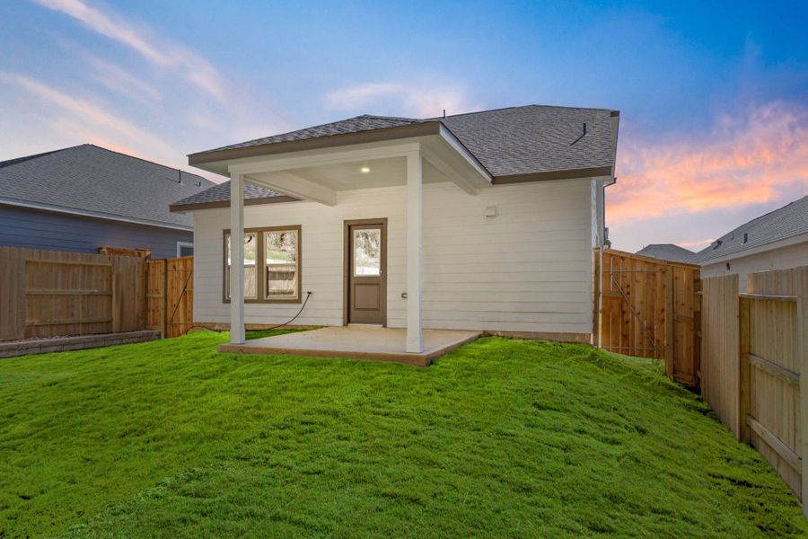 Exterior details and patio area of a home in Westridge Cove, Panorama Village (Image 18).