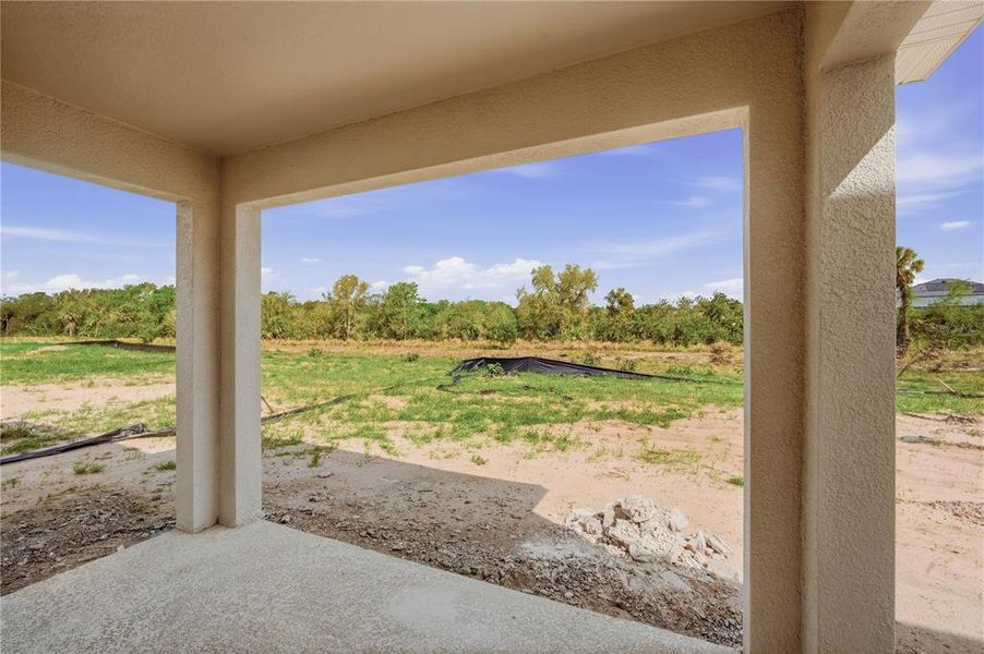 Exterior details and patio area of a home in Estates at Rivers Edge, Parrish (Image 22).