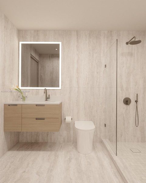 Furnished interior view inside a new home in , Miami Beach (Image 20).