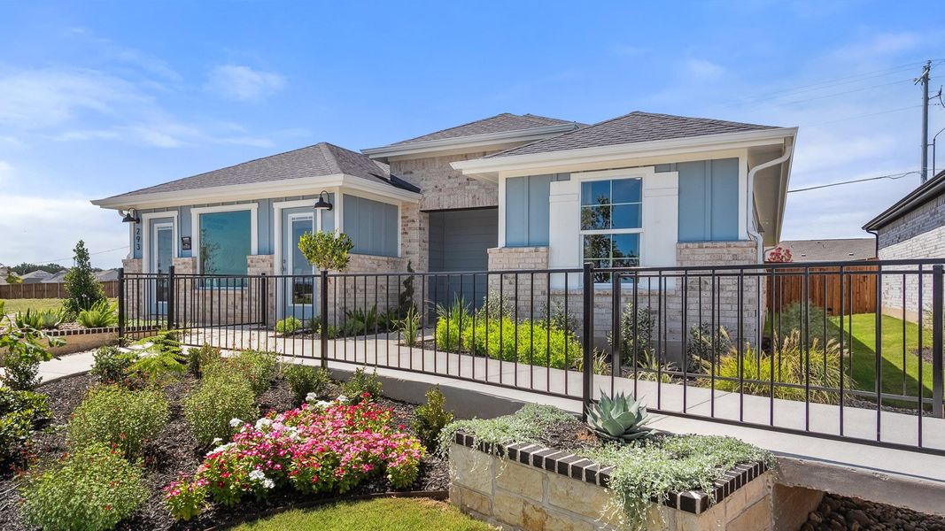 Representative exterior photo of a completed home built from the The Denton by D.R. Horton in Thunder Rock, Marble Falls, TX (Image 2). Representative exterior photo of a completed home built from the The Denton by D.R. Horton in Thunder Rock, Marble Falls, TX (Image 2).