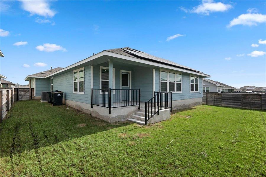 A well-maintained lawn and private yard create a comfortable outdoor living space. A well-maintained lawn and private yard create a comfortable outdoor living space.