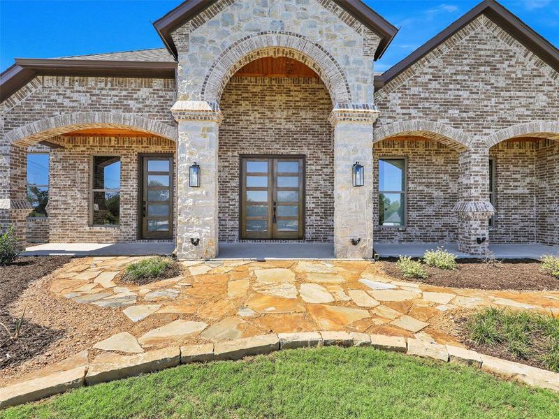 Home office with a separate door exit.