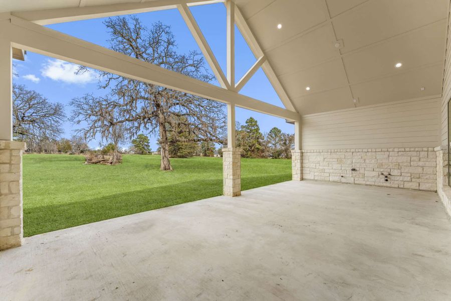Exterior details and patio area of a home in Chapel Bend, Montgomery (Image 24). Exterior details and patio area of a home in Chapel Bend, Montgomery (Image 24).