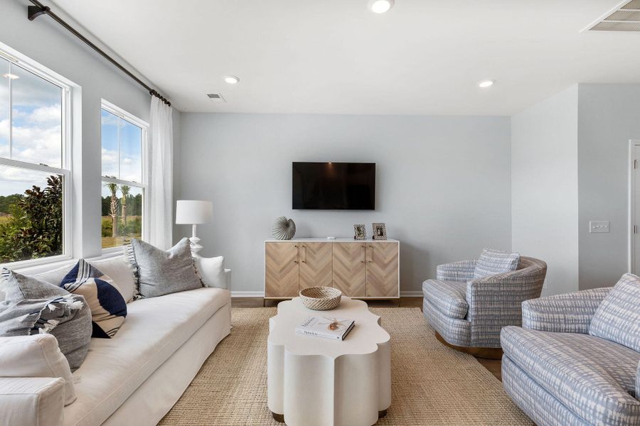 Furnished interior view inside a new home in Sweetgrass at Summers Corner, Summerville (Image 6). Furnished interior view inside a new home in Sweetgrass at Summers Corner, Summerville (Image 6).