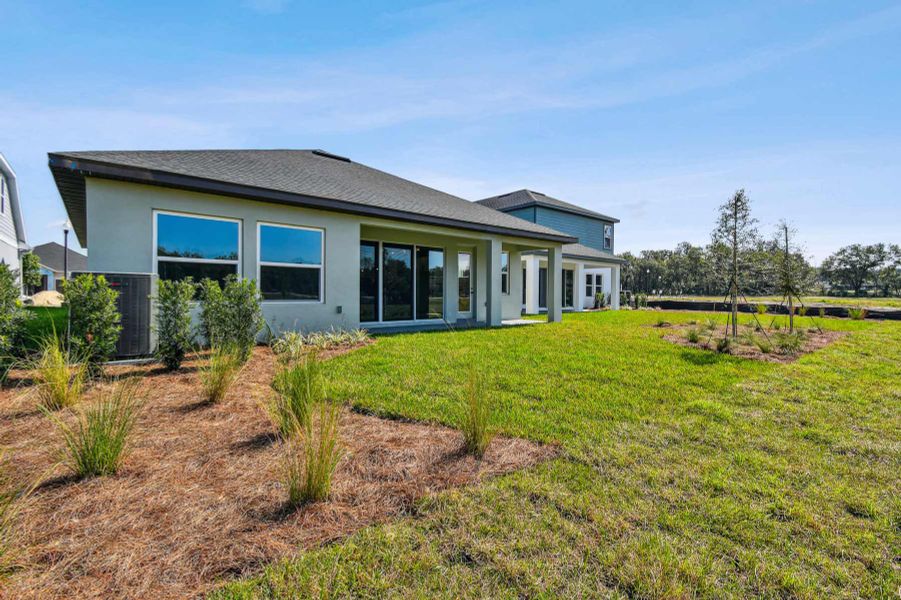 Representative exterior details of a home built from the The Gaspar by David Weekley Homes in Oakfield at Mount Dora Village Series, Mount Dora (Image 4).