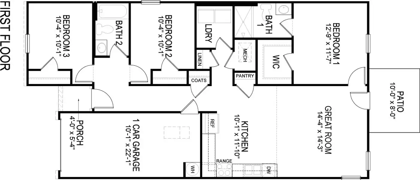 2D floor plan layout of this home in Evergreen Landing, Rossville, GA (Image 2). 2D floor plan layout of this home in Evergreen Landing, Rossville, GA (Image 2).