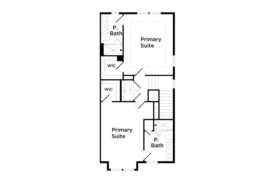2D floor plan layout of this home in Daybreak, Newnan, GA (Image 21).