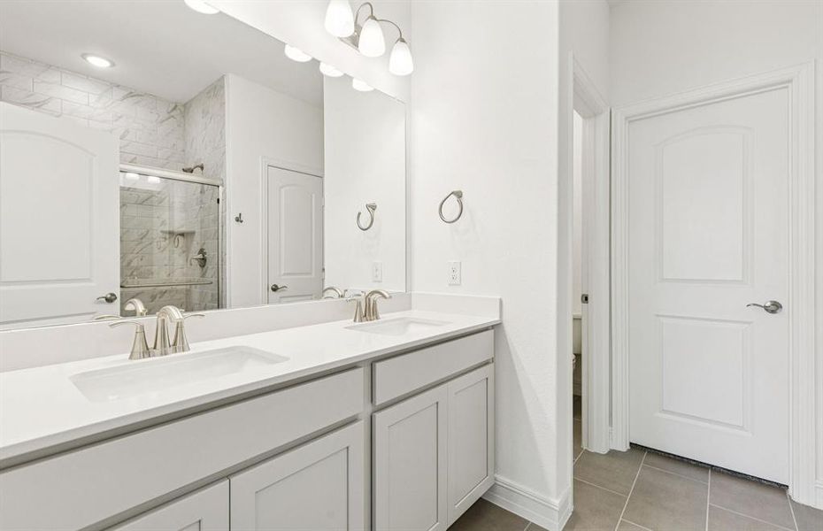 Owner's private bath with double vanity Owner's private bath with double vanity