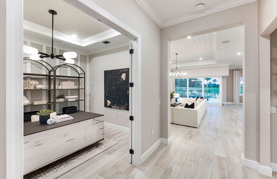 Furnished interior view inside a new home in Highpointe, Stuart (Image 15). Furnished interior view inside a new home in Highpointe, Stuart (Image 15).