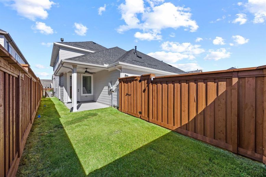 Exterior details and patio area of a home in Fields, Frisco (Image 17).