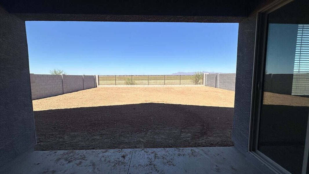 Covered patio to backyard