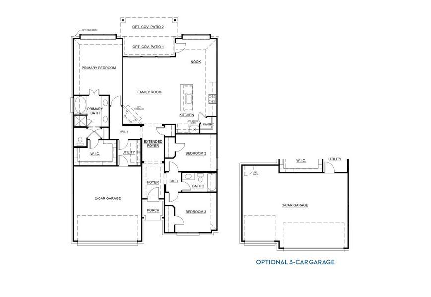 2D floor plan layout for the Concept 1660 by Landsea Homes in Summer Crest, Fort Worth, TX (Image 5). 2D floor plan layout for the Concept 1660 by Landsea Homes in Summer Crest, Fort Worth, TX (Image 5).