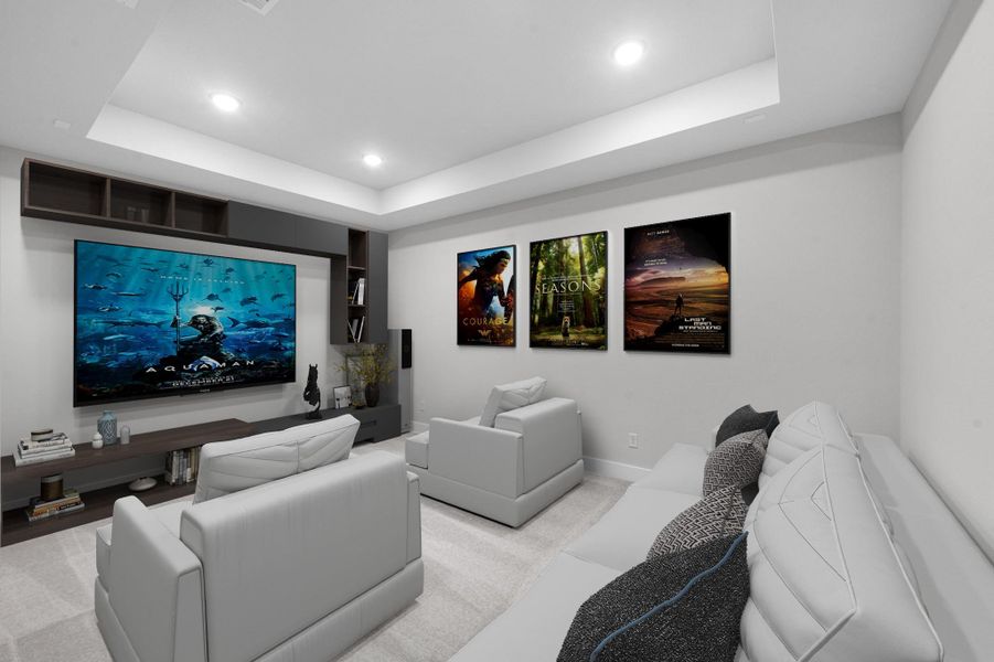 Furnished interior view inside a new home in Bridgeland, Cypress (Image 29).