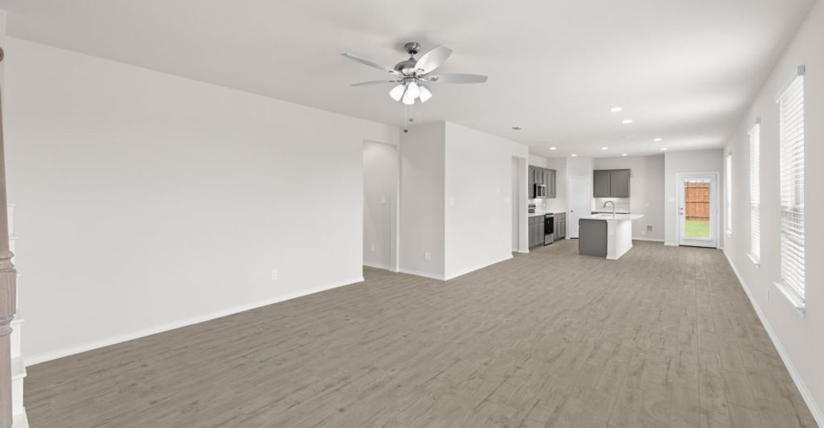 Representative exterior photo of a completed home built from the Willow by Impression Homes in Keeneland, Aubrey, TX (Image 9). Representative exterior photo of a completed home built from the Willow by Impression Homes in Keeneland, Aubrey, TX (Image 9).