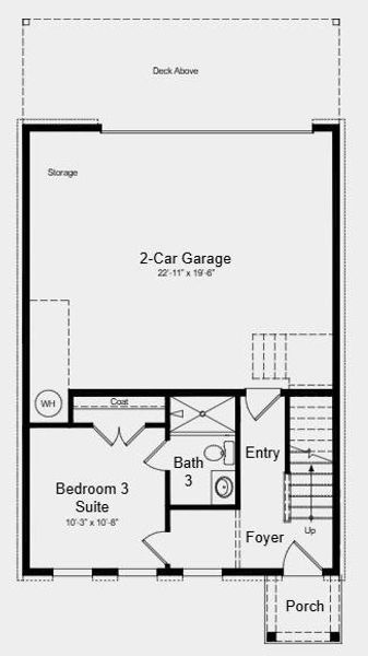 2D floor plan layout of this home in Chandler Run, Tucker, GA (Image 5).