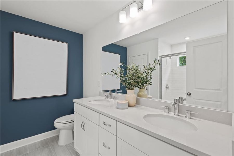Furnished interior view inside a new home in Briar Creek, Atlanta (Image 9). Furnished interior view inside a new home in Briar Creek, Atlanta (Image 9).