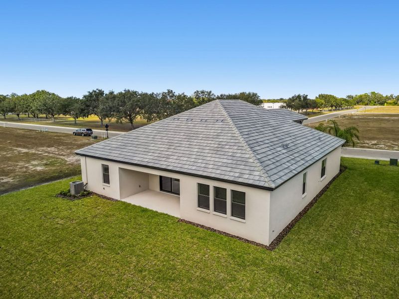 Exterior details and patio area of a home in River Preserve Estates, Parrish (Image 41).