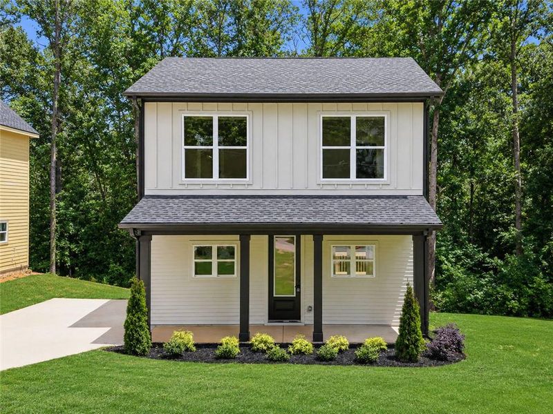 Front exterior of a new home in , Cumming, GA, highlighting curb appeal (Image 20).