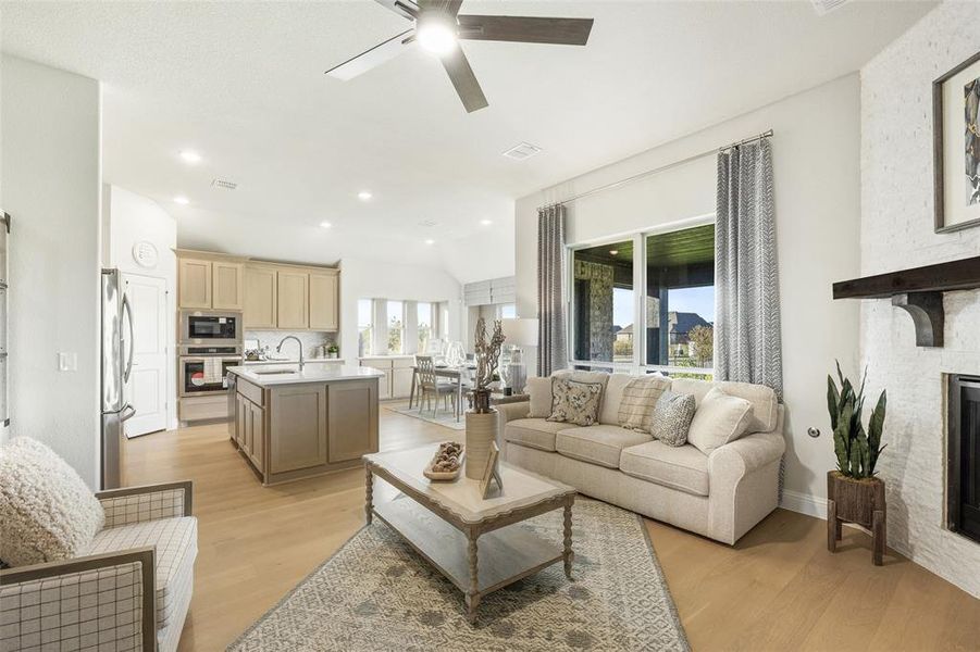 Furnished interior view inside a new home in Abe's Landing, Granbury (Image 14). Furnished interior view inside a new home in Abe's Landing, Granbury (Image 14).