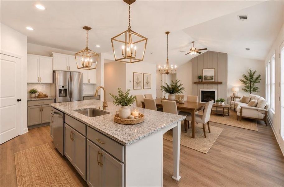 Furnished interior view inside a new home in Adams Estates, Winder (Image 12).