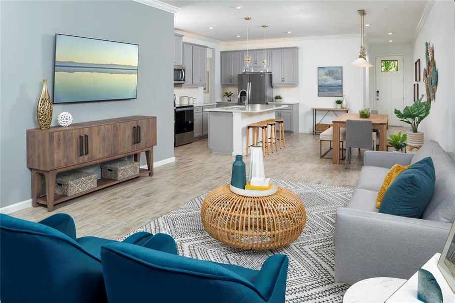 Furnished interior view inside a new home in Wellen Park, Venice (Image 9).