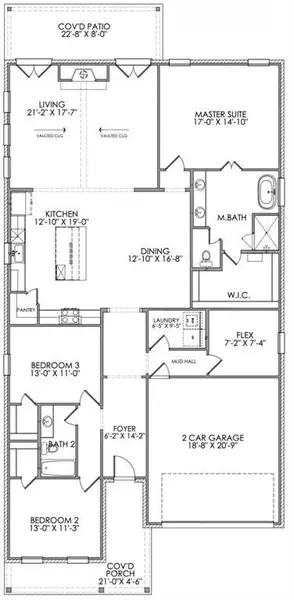2D floor plan layout of this home in , Aledo, TX (Image 4).