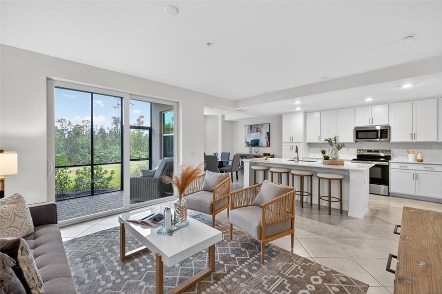 Furnished interior view inside a new home in Heritage Landing, Punta Gorda (Image 25).