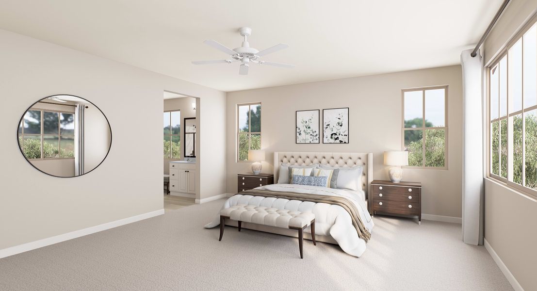 Representative furnished interior of a home built from the Ventana Plan 4507 by Tri Pointe Homes in Waterston Central, Gilbert (Image 24).