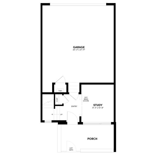 2D floor plan layout for the Contour One by Brookfield Residential in Contour at Uplands, Westminster, CO (Image 4). 2D floor plan layout for the Contour One by Brookfield Residential in Contour at Uplands, Westminster, CO (Image 4).