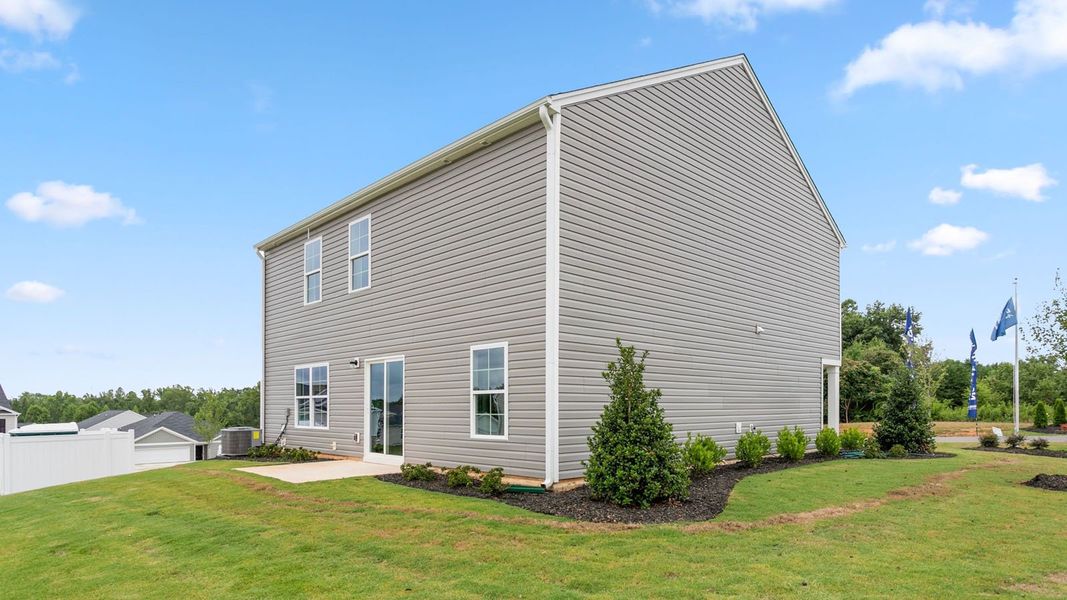Exterior details and patio area of a home in Bynum Farms, Farmville (Image 21).