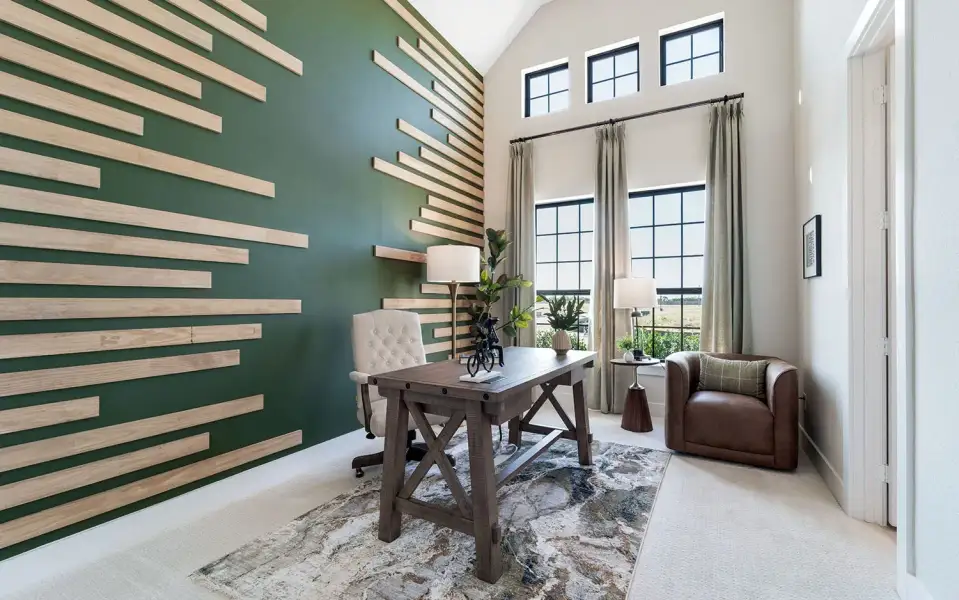 Representative furnished interior of a home built from the Laguna III by CastleRock Communities in Lakesong, Grand Prairie (Image 55).