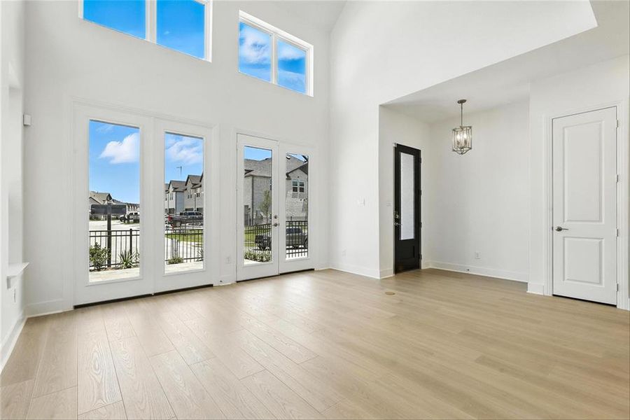 Spacious, unfurnished interior of a new home in Walsh: Townhomes - The Patios, Aledo (Image 17). Spacious, unfurnished interior of a new home in Walsh: Townhomes - The Patios, Aledo (Image 17).