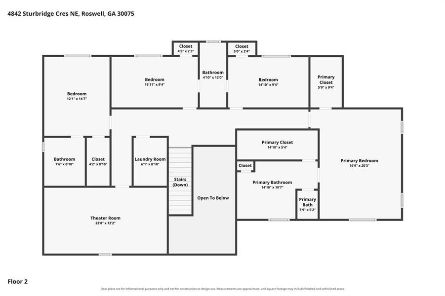 2D floor plan layout of this home in , Roswell, GA (Image 30). 2D floor plan layout of this home in , Roswell, GA (Image 30).