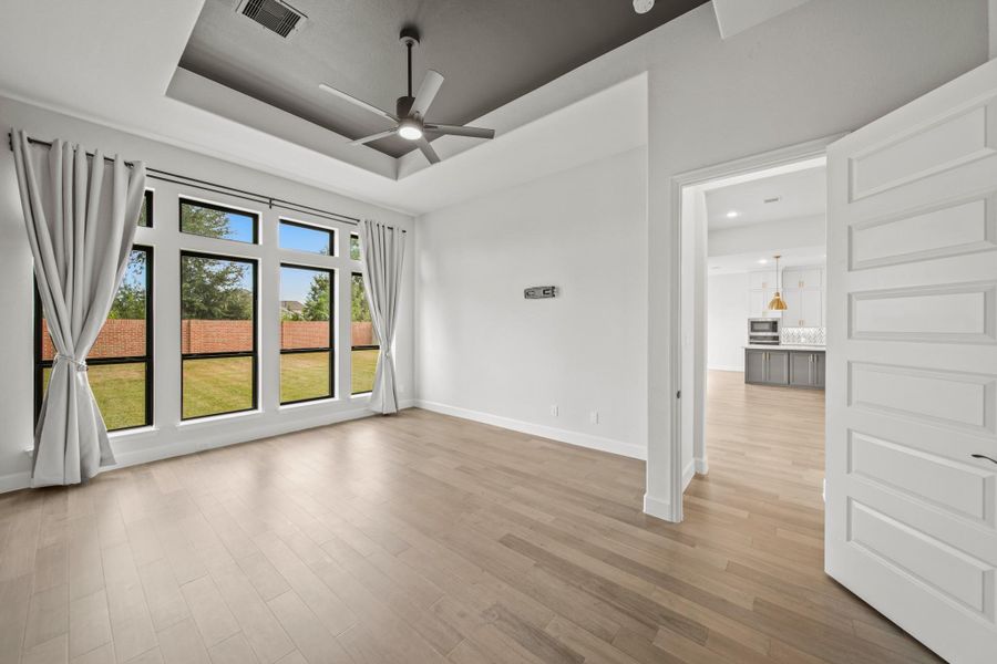 Located off the family room and away from other bedrooms! Located off the family room and away from other bedrooms!