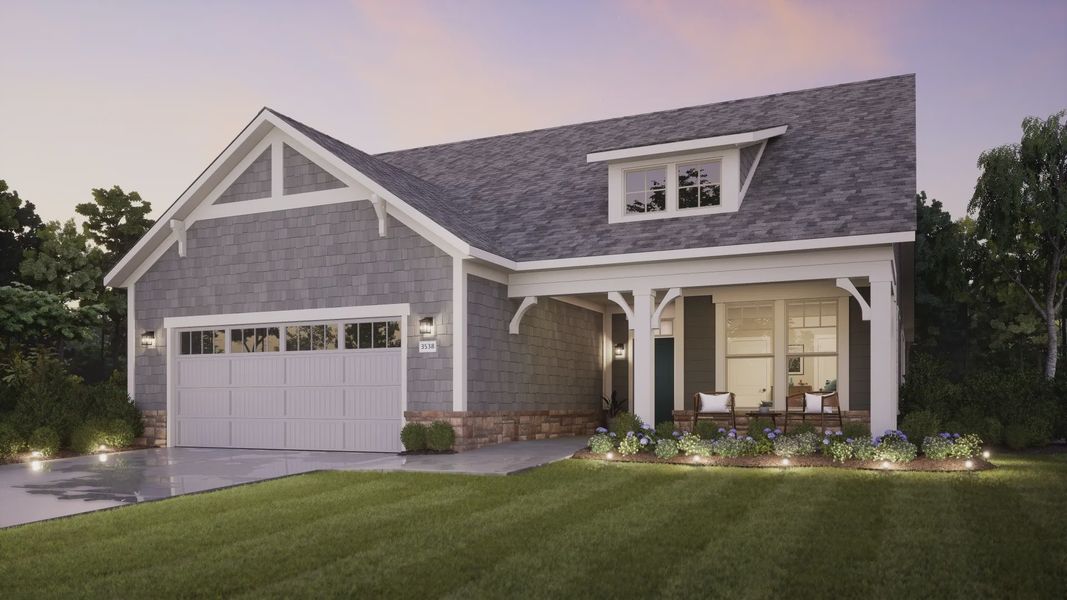 Representative exterior photo of a completed home built from the Torino by Epcon Communities in The Courtyards at Oak Grove, Durham, NC (Image 16).