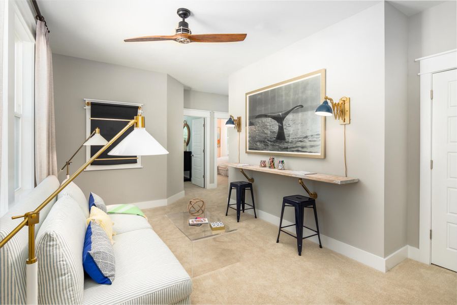 Furnished interior view inside a new home in Sweetgrass at Summers Corner, Summerville (Image 4).