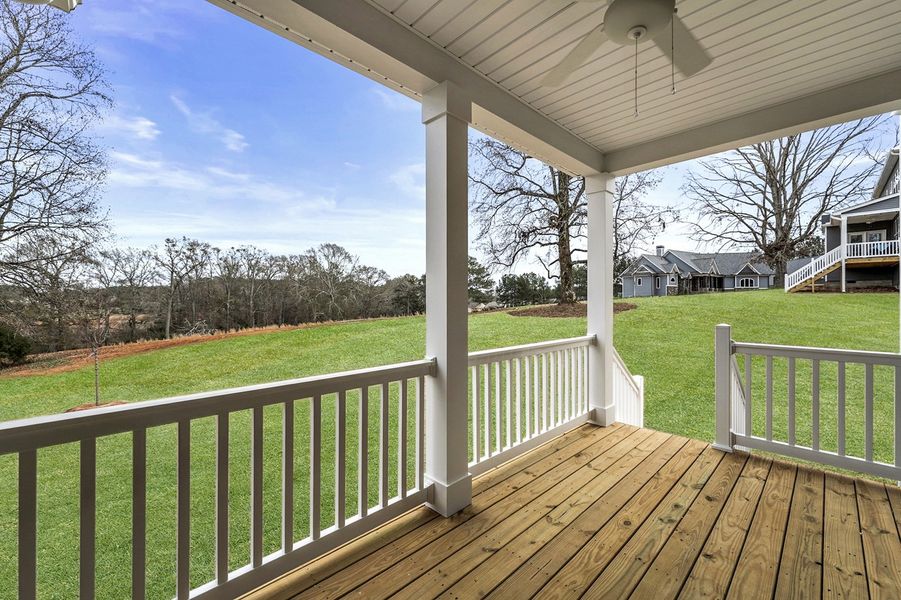 Exterior details and patio area of a home in Ridgecrest at Midway, Anderson (Image 3).