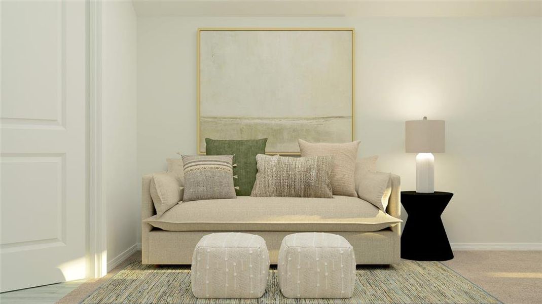 Sitting room featuring baseboards Sitting room featuring baseboards