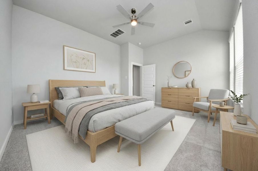 Virtually Staged - Primary Bedroom. Virtually Staged - Primary Bedroom.