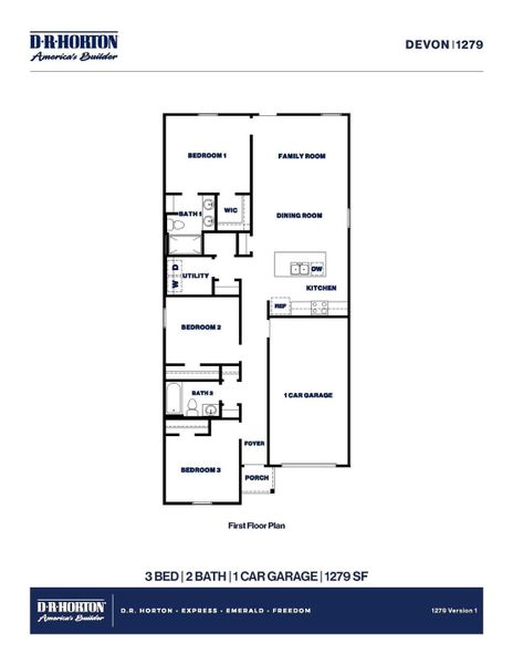 2D floor plan layout of this home in , Conroe, TX (Image 2).