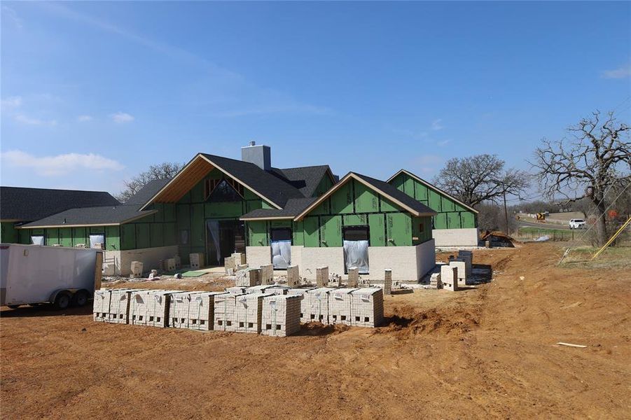 In-progress construction of a new home in , Joshua, TX (Image 8).
