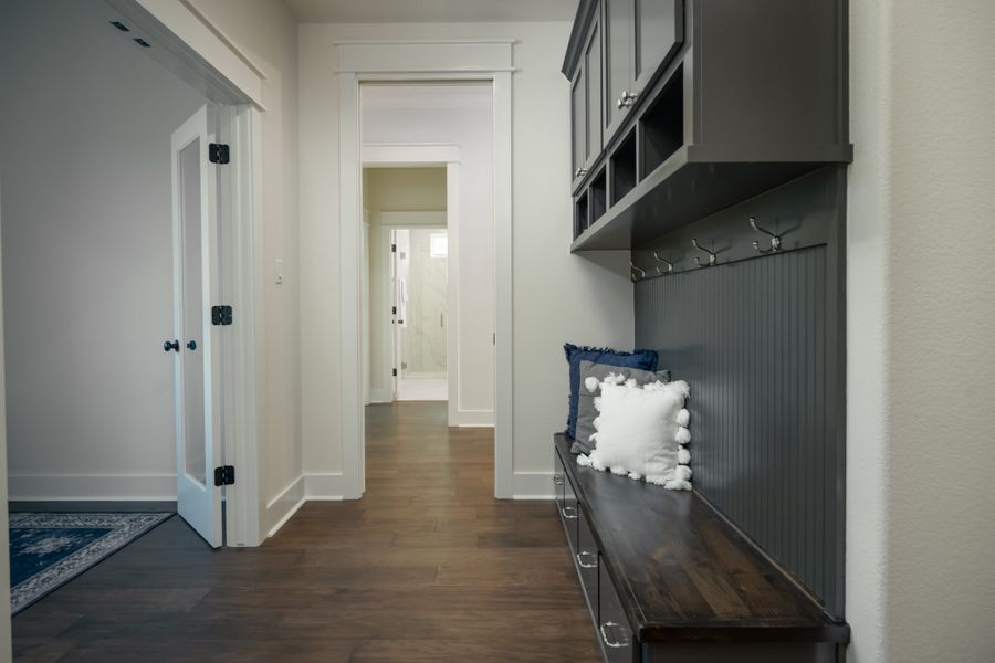 Furnished interior view inside a new home in Greens Prairie Reserve, College Station (Image 11). Furnished interior view inside a new home in Greens Prairie Reserve, College Station (Image 11).