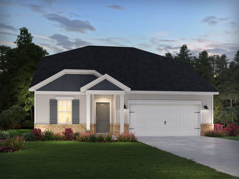 Representative exterior photo of a completed home built from the Manchester by Meritage Homes in Nelson's Creek, Mocksville, NC (Image 15).