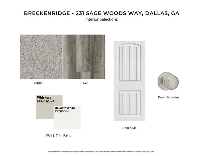 Sample of building materials used in homes in Sage Woods, Dallas (Image 4).