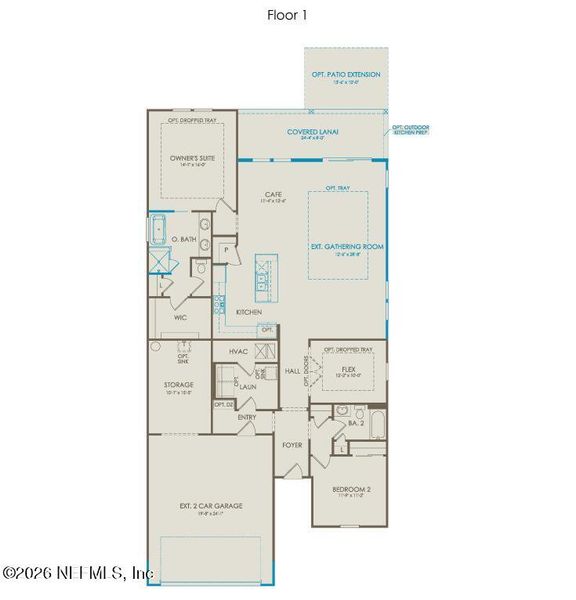2D floor plan layout of this home in Seminole Palms, Palm Coast, FL (Image 4). 2D floor plan layout of this home in Seminole Palms, Palm Coast, FL (Image 4).