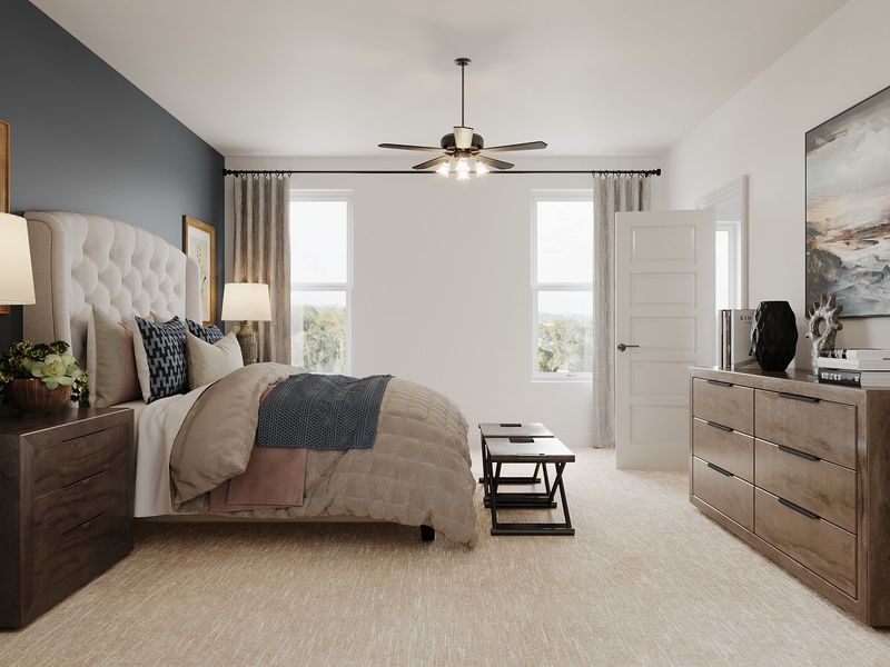 Representative furnished interior of a home built from the Marathon by Beazer Homes in Waterbend, Euless (Image 8).
