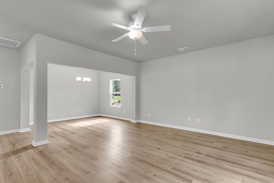 Spacious, unfurnished interior of a new home in Fairway Woods at Wyboo, Manning (Image 19). Spacious, unfurnished interior of a new home in Fairway Woods at Wyboo, Manning (Image 19).