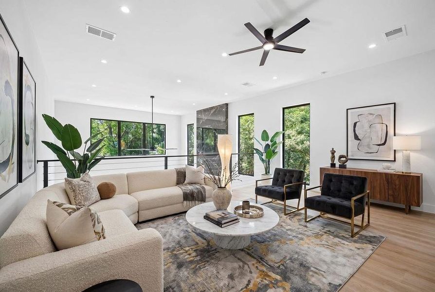 Furnished interior view inside a new home in , Dallas (Image 17).