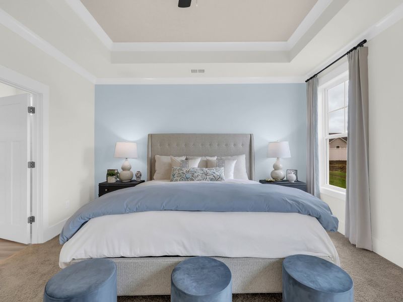 Representative furnished interior of a home built from the Courtland II by Great Southern Homes in Westwood Reserve, Conway (Image 42).