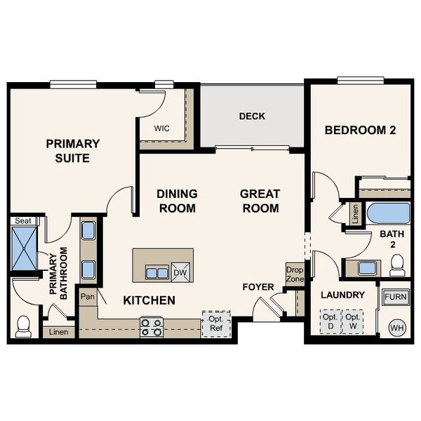 2D floor plan layout of this home in Grand Vue at Interlocken, Broomfield, CO (Image 2). 2D floor plan layout of this home in Grand Vue at Interlocken, Broomfield, CO (Image 2).